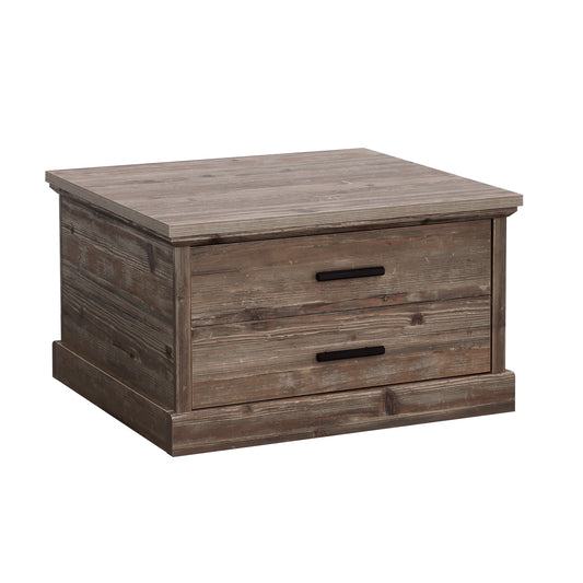 Coffee Table with Rustic Design, Pine Brown finish
