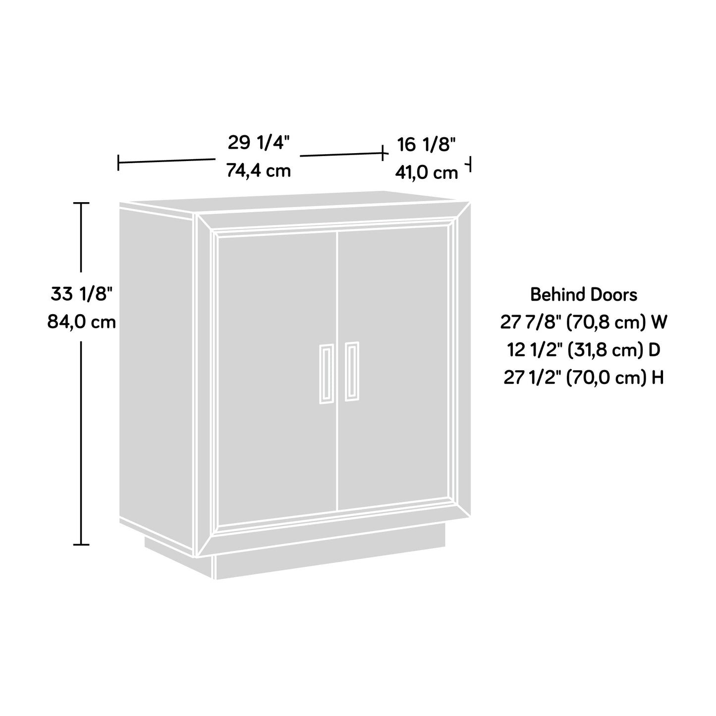 Brown Oak File Cabinet - 1-2 Shelf Storage