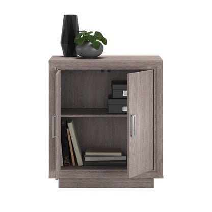 Brown Oak File Cabinet - 1-2 Shelf Storage