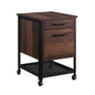 Pedestal File Cabinet with Large Drawers, Antique Dark Oak finish