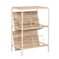 Accent Storage with Tilted Shelves, Acacia finish