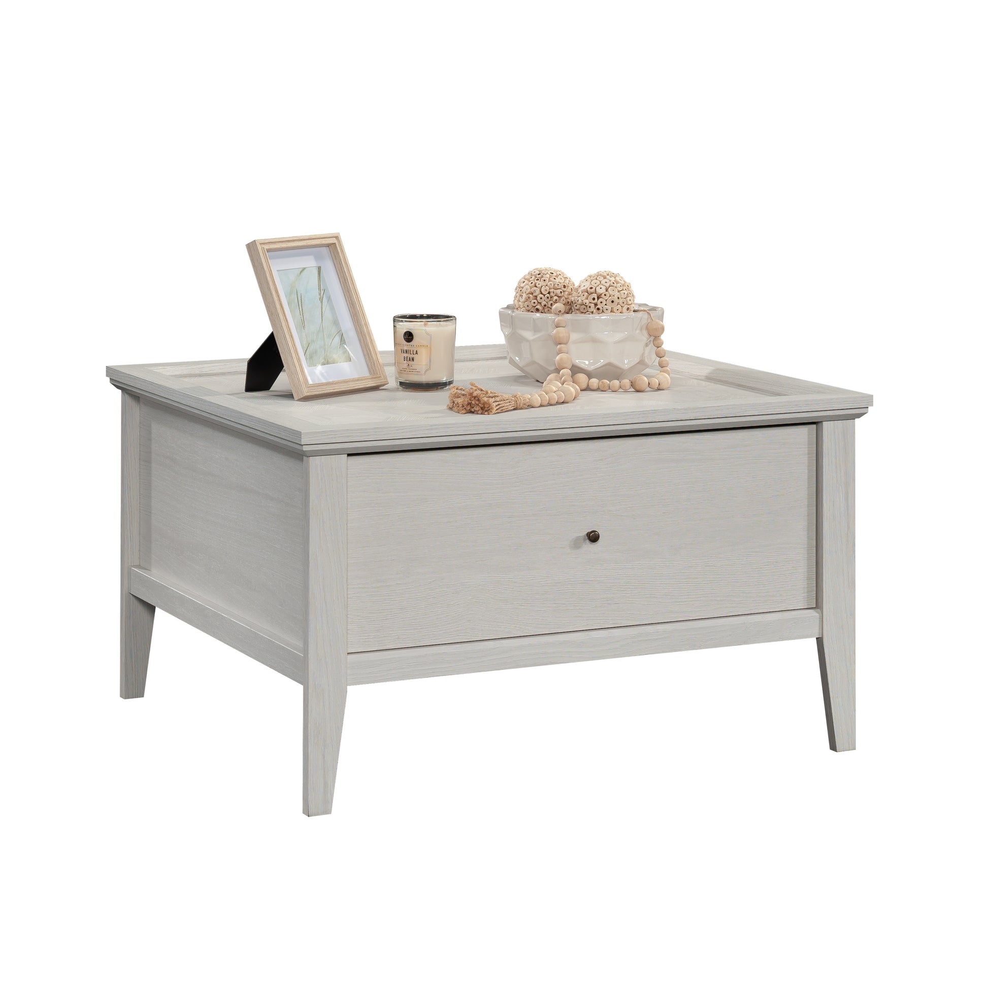 Brown Rectangular Writing Desk - Ergonomic Design for Living Room