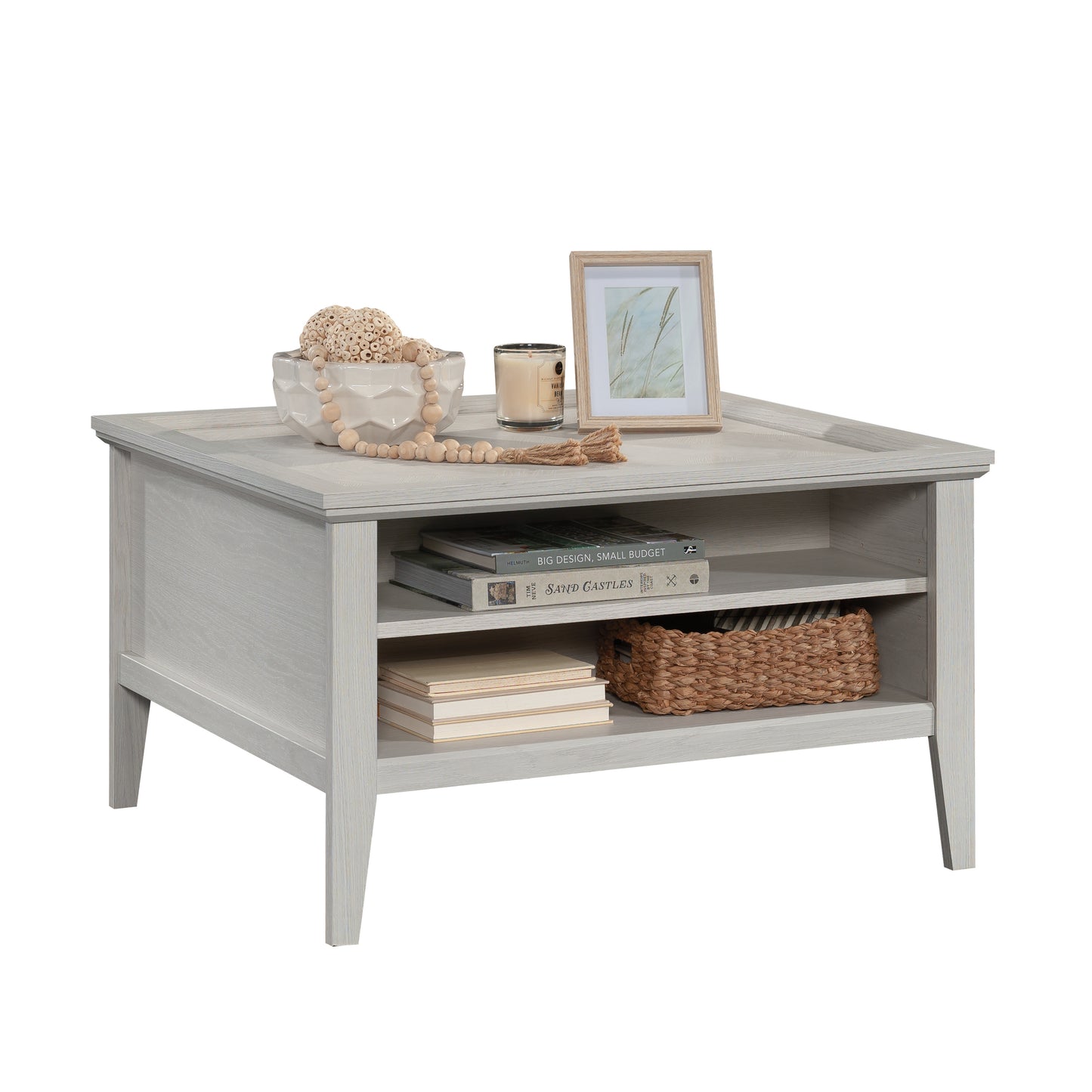 Brown Rectangular Writing Desk - Ergonomic Design for Living Room