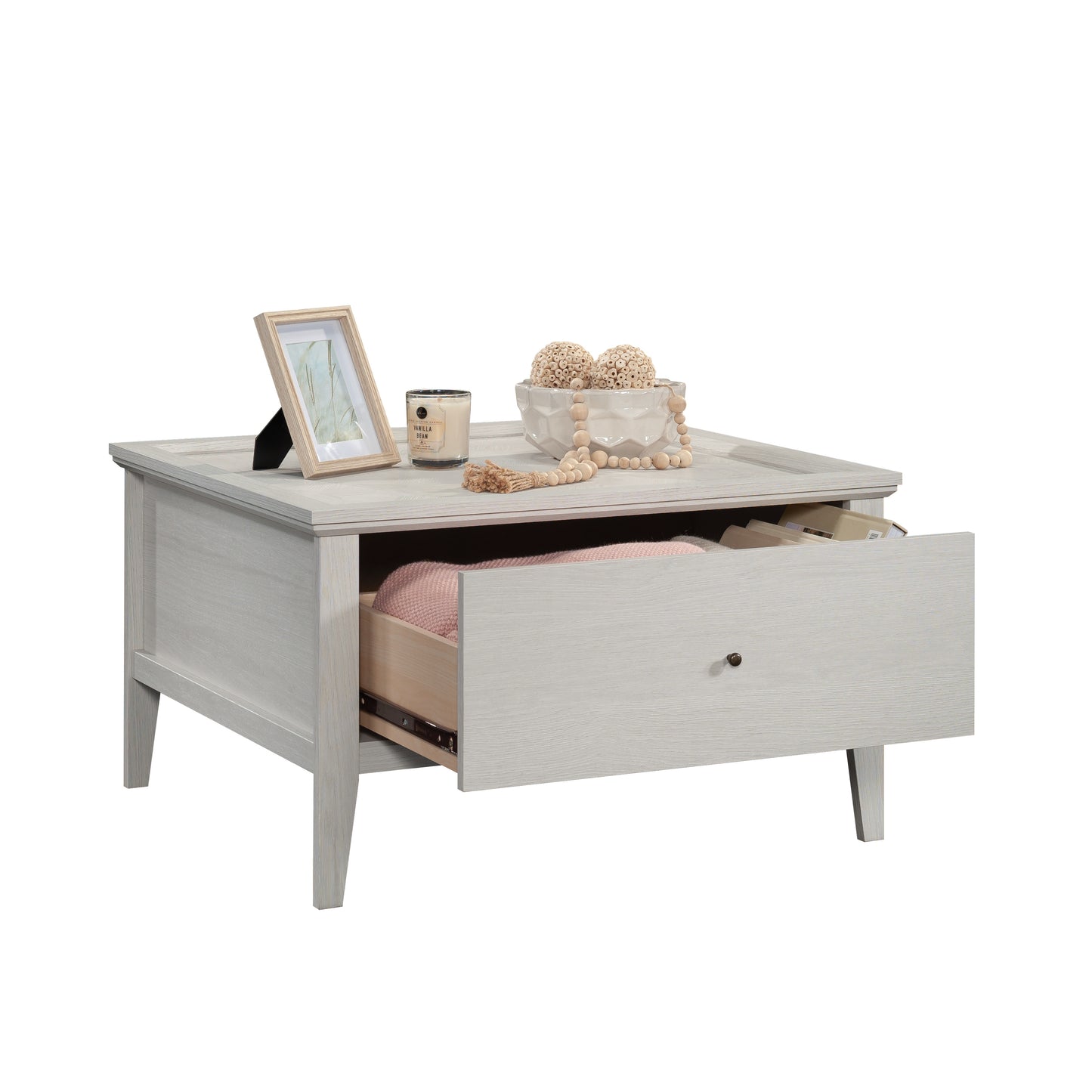 Brown Rectangular Writing Desk - Ergonomic Design for Living Room