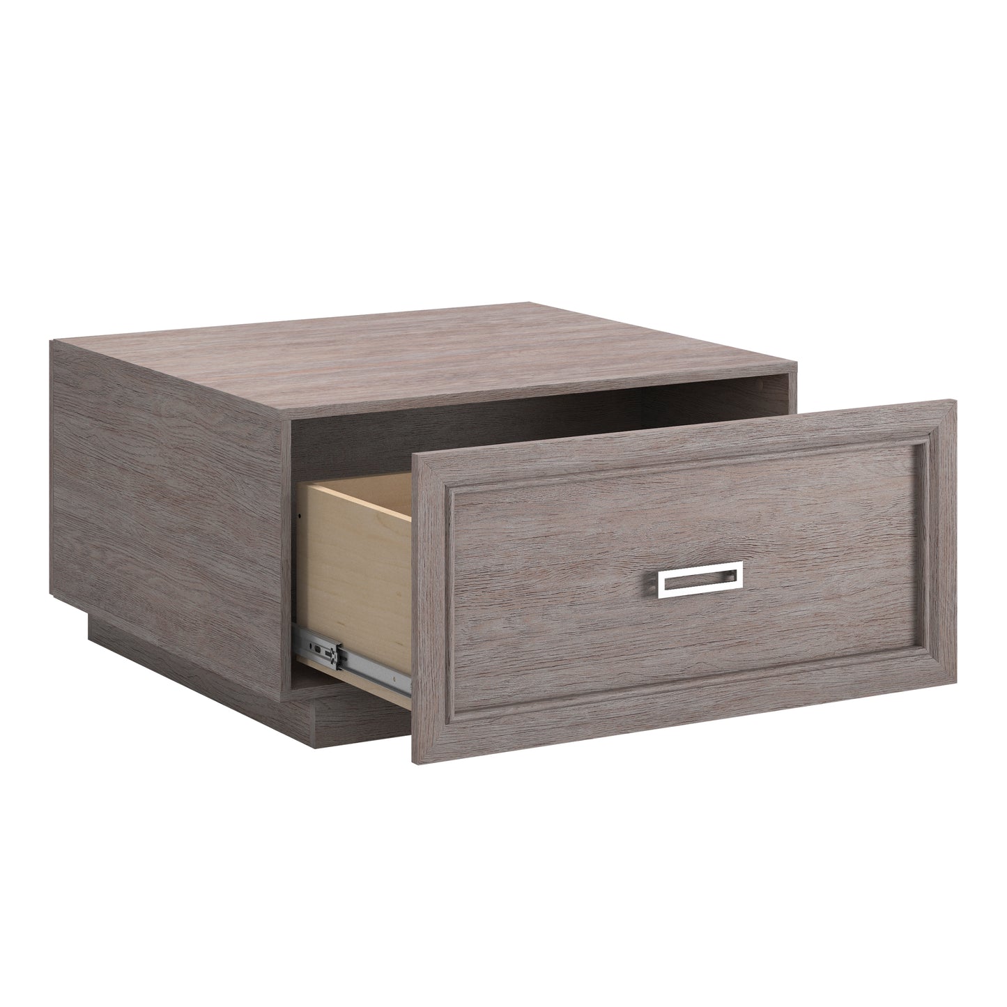 Brown Rectangular Coffee Table - Gray Finish