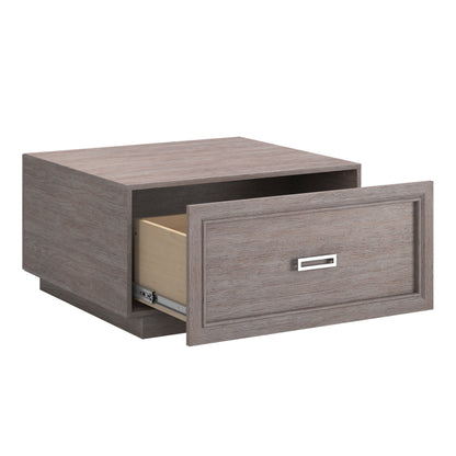Brown Rectangular Coffee Table - Gray Finish