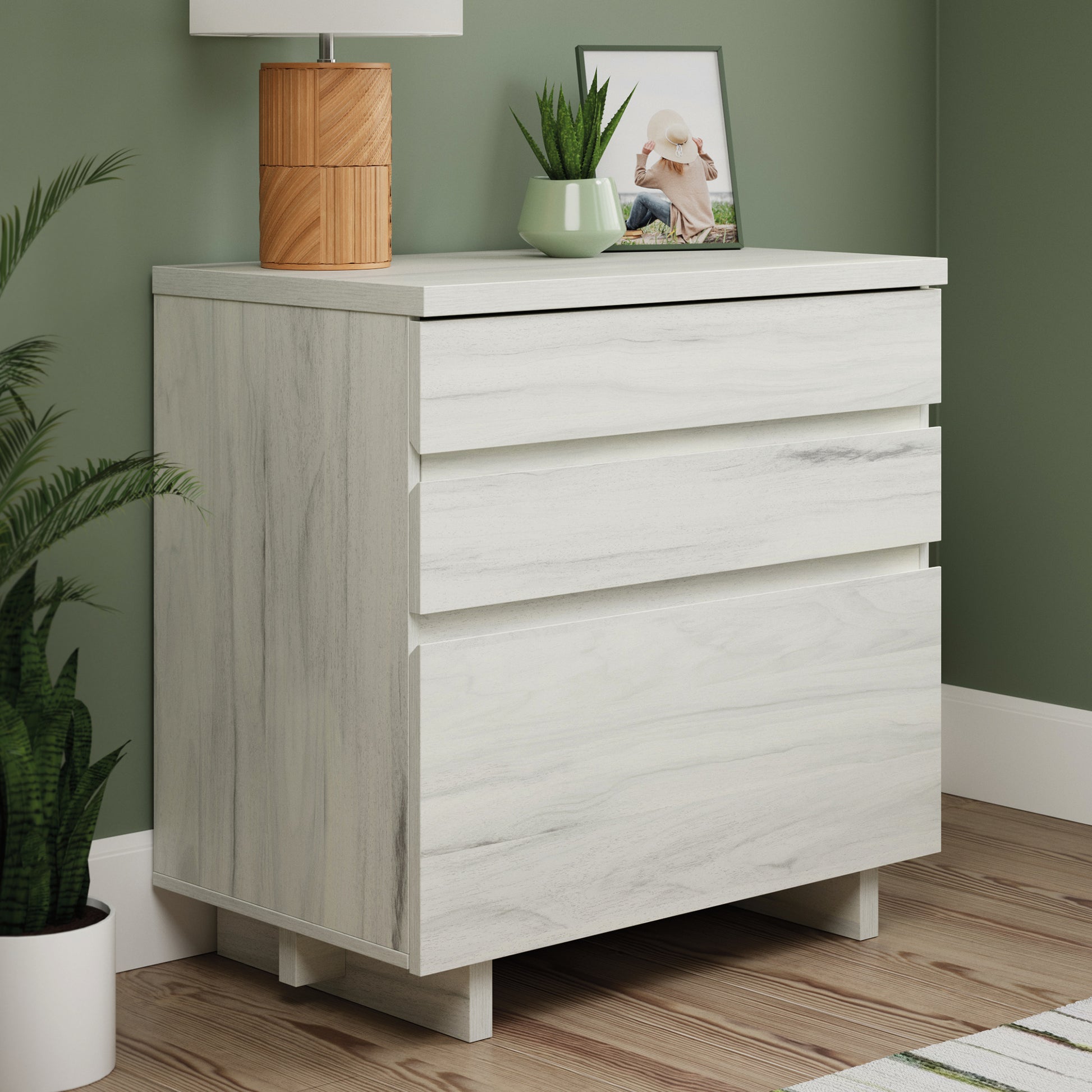 Brown Filing Cabinet with 1-2 Drawers - Office Storage