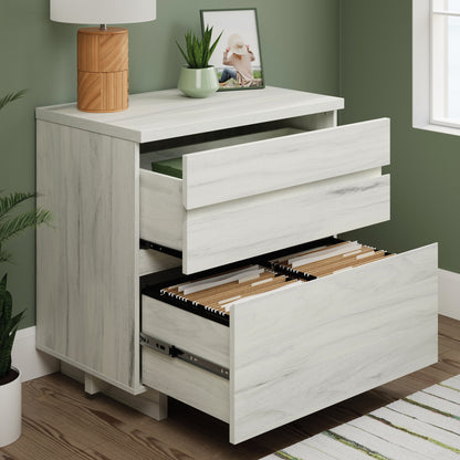 Brown Filing Cabinet with 1-2 Drawers - Office Storage