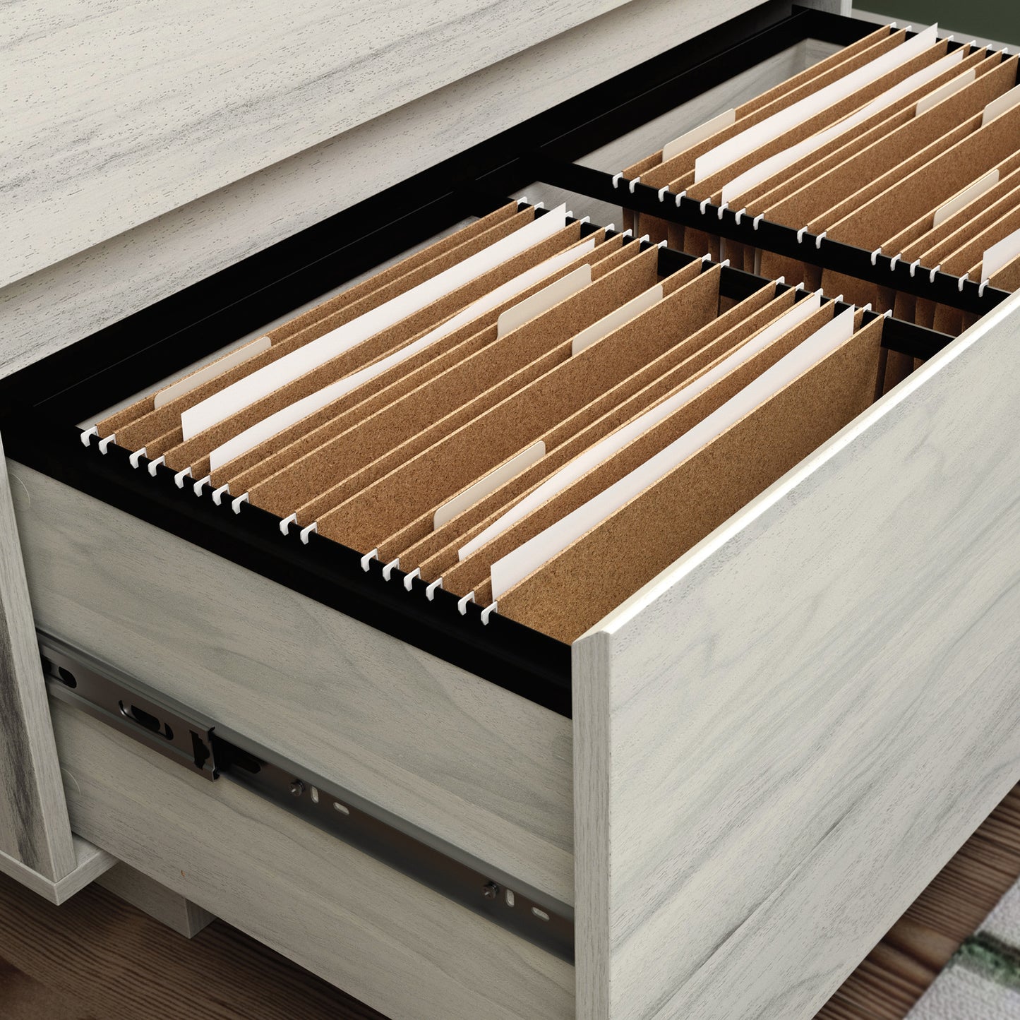 Brown Filing Cabinet with 1-2 Drawers - Office Storage