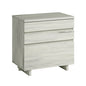 Lateral File with Large Drawers, Off White and Gray finish