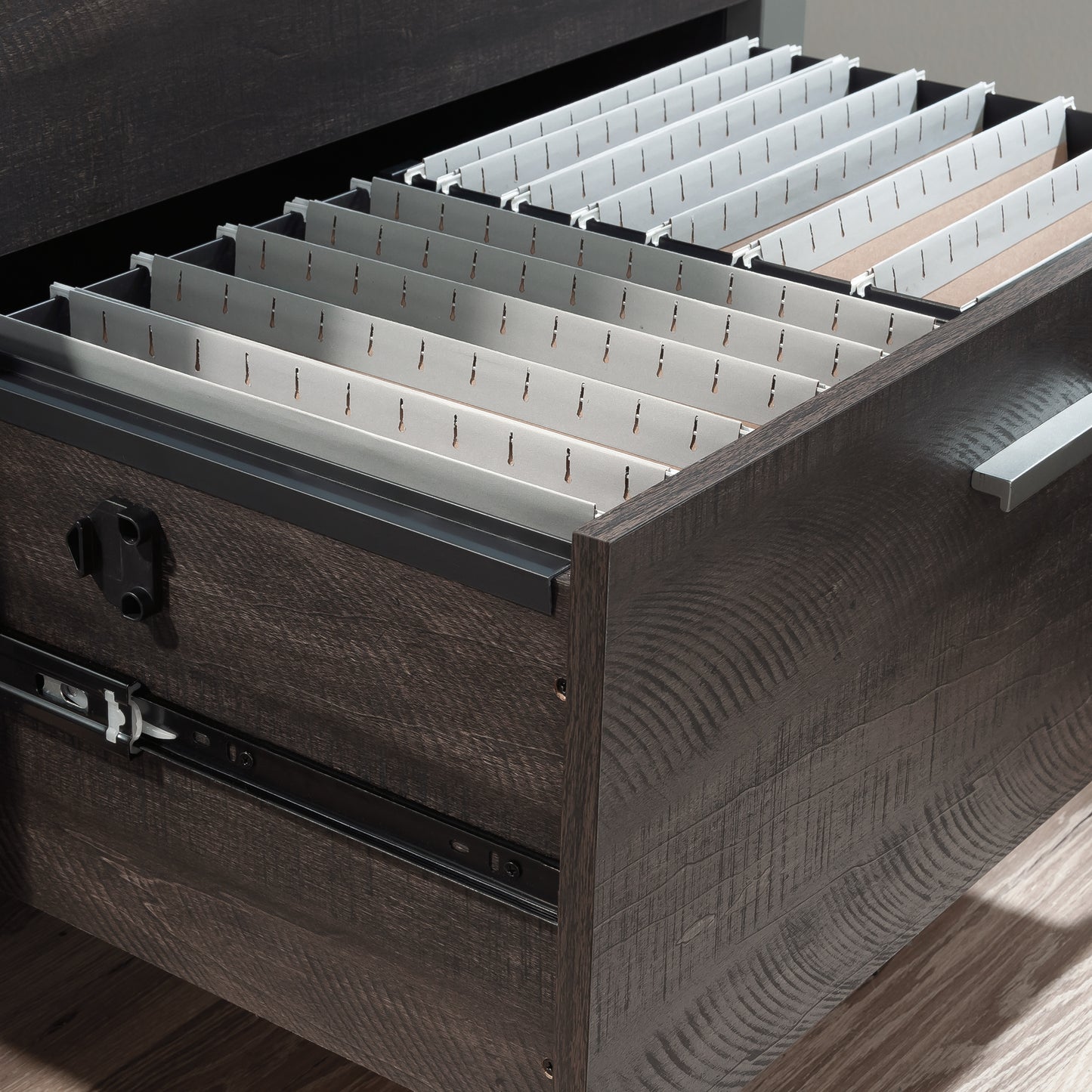 2-Drawer Black Filing Cabinet - Office Storage