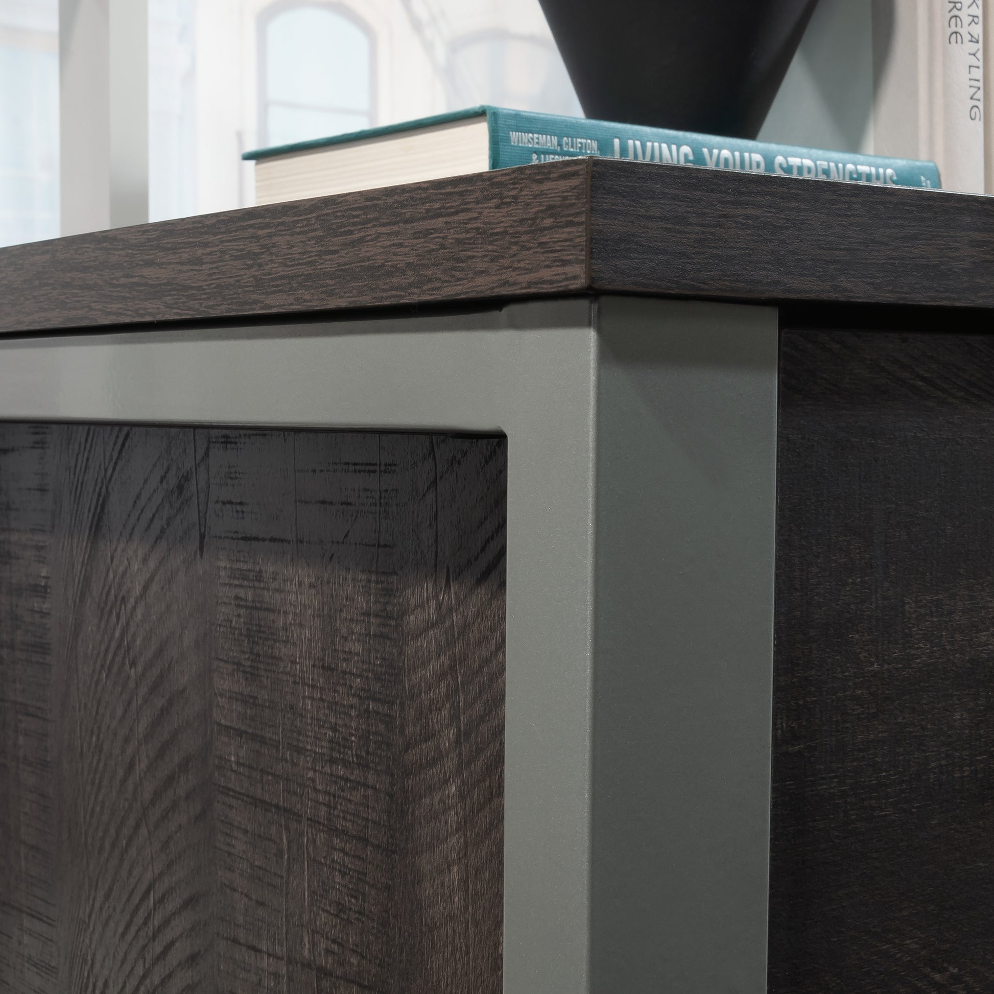 2-Drawer Black Filing Cabinet - Office Storage