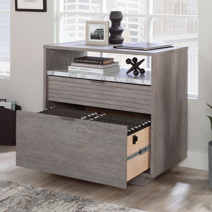 2-Drawer Brown Filing Cabinet - Home Office Storage