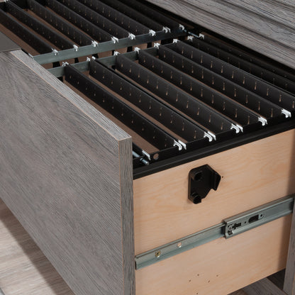 2-Drawer Brown Filing Cabinet - Home Office Storage