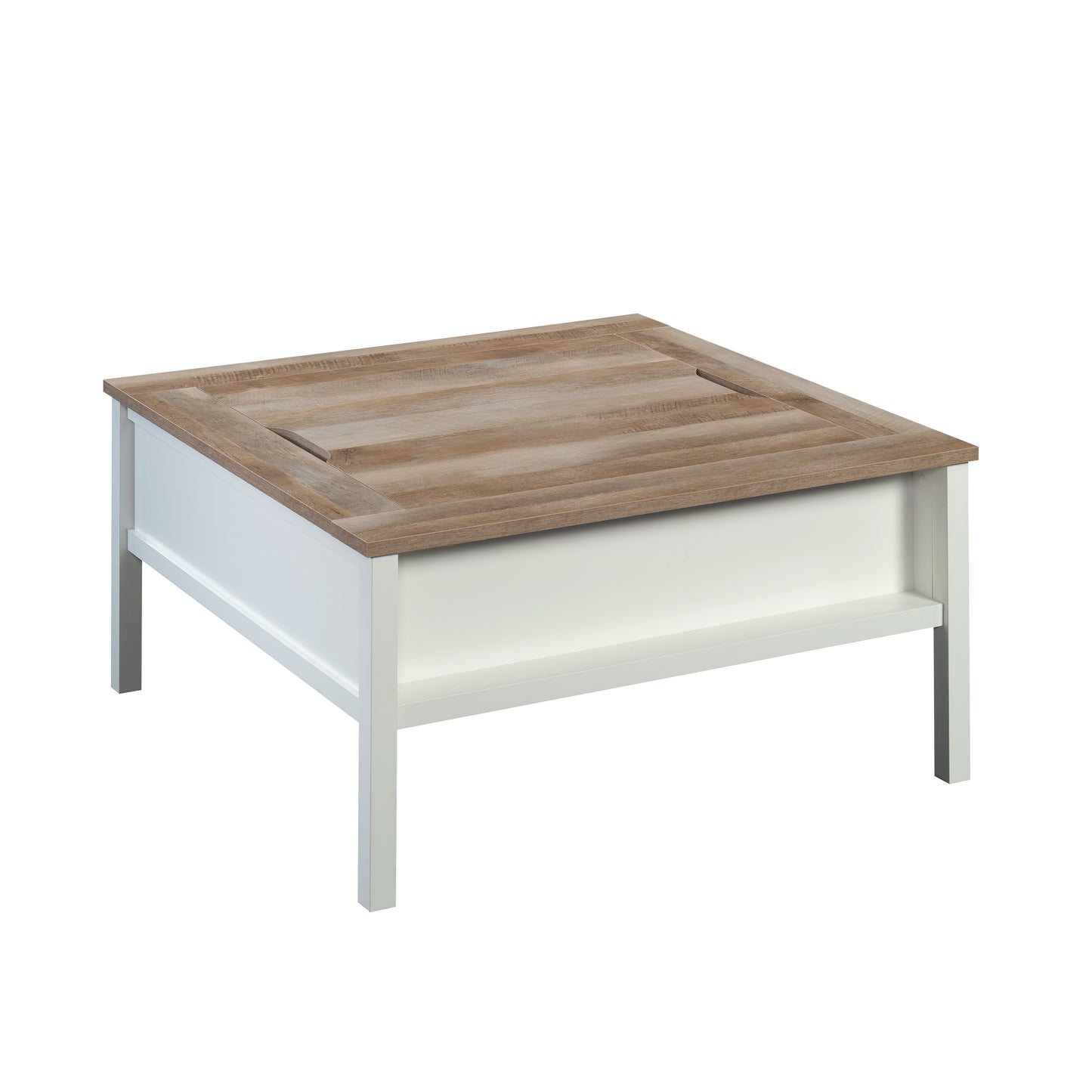 White Square Gaming Desk Table with Chess Storage