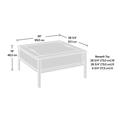 White Square Gaming Desk Table with Chess Storage