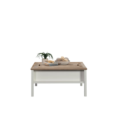 White Square Gaming Desk Table with Chess Storage