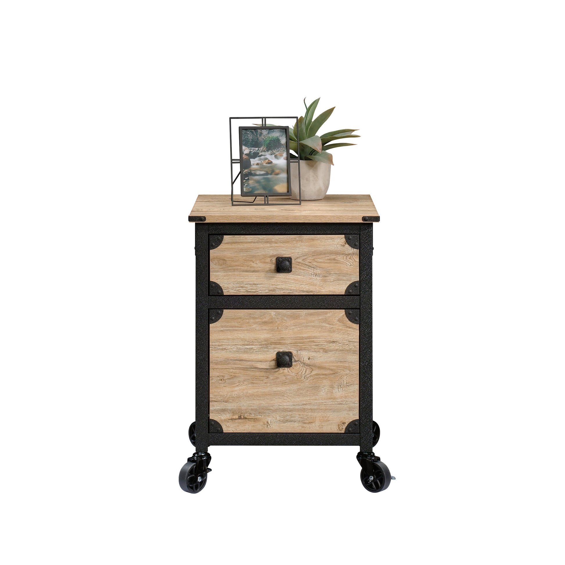 Industrial Brown Filing Cabinet with Drawers for Office Storage for Home Office
