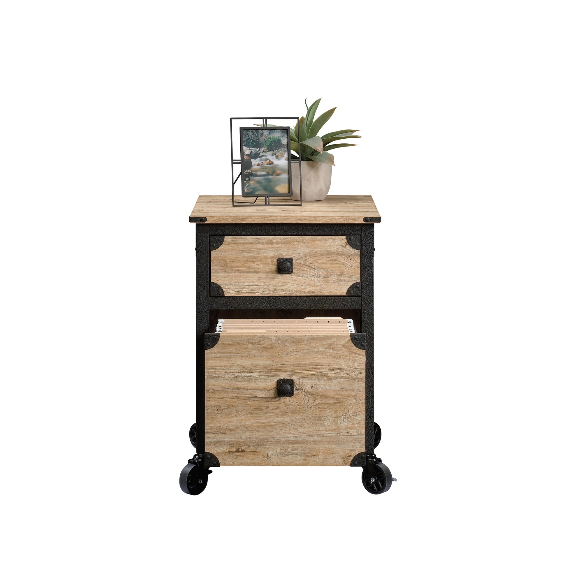Industrial Brown Filing Cabinet with Drawers for Office Storage for Home Office