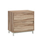 Lateral File with Two Drawers, Acacia finish