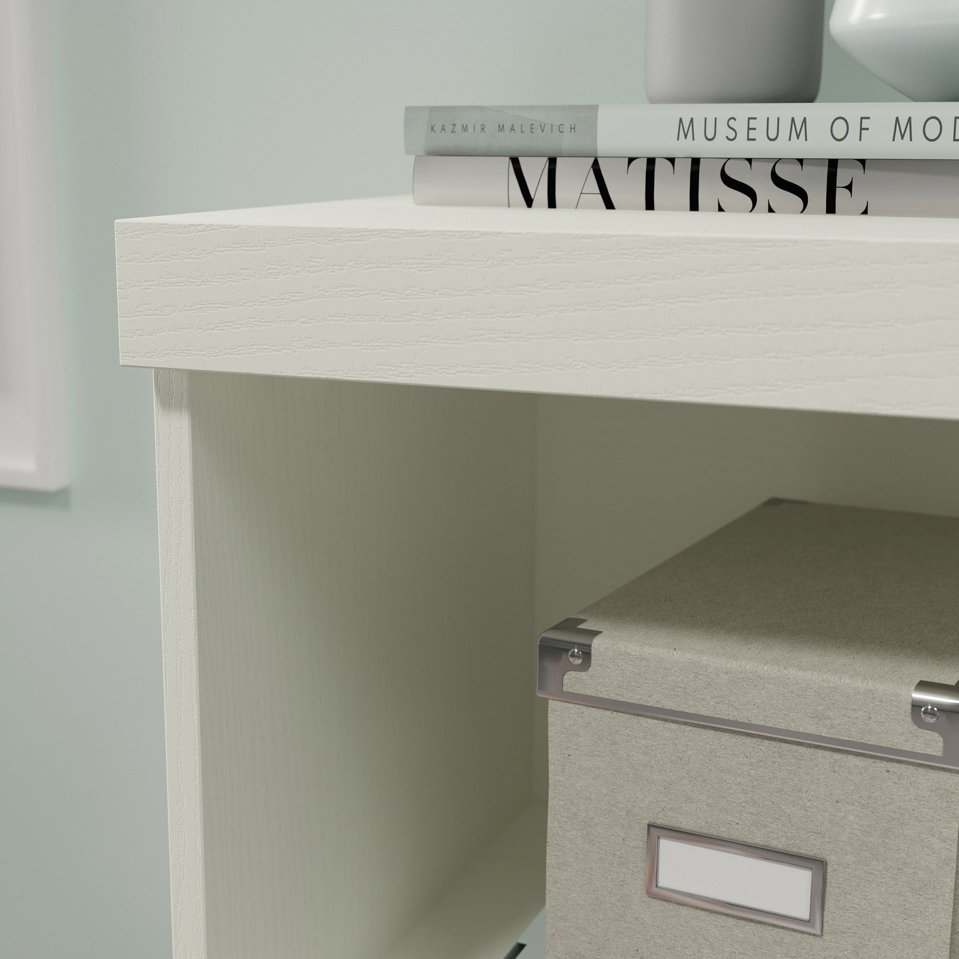 White Filing Cabinet with 1-2 Drawers - Office Storage for Home Office