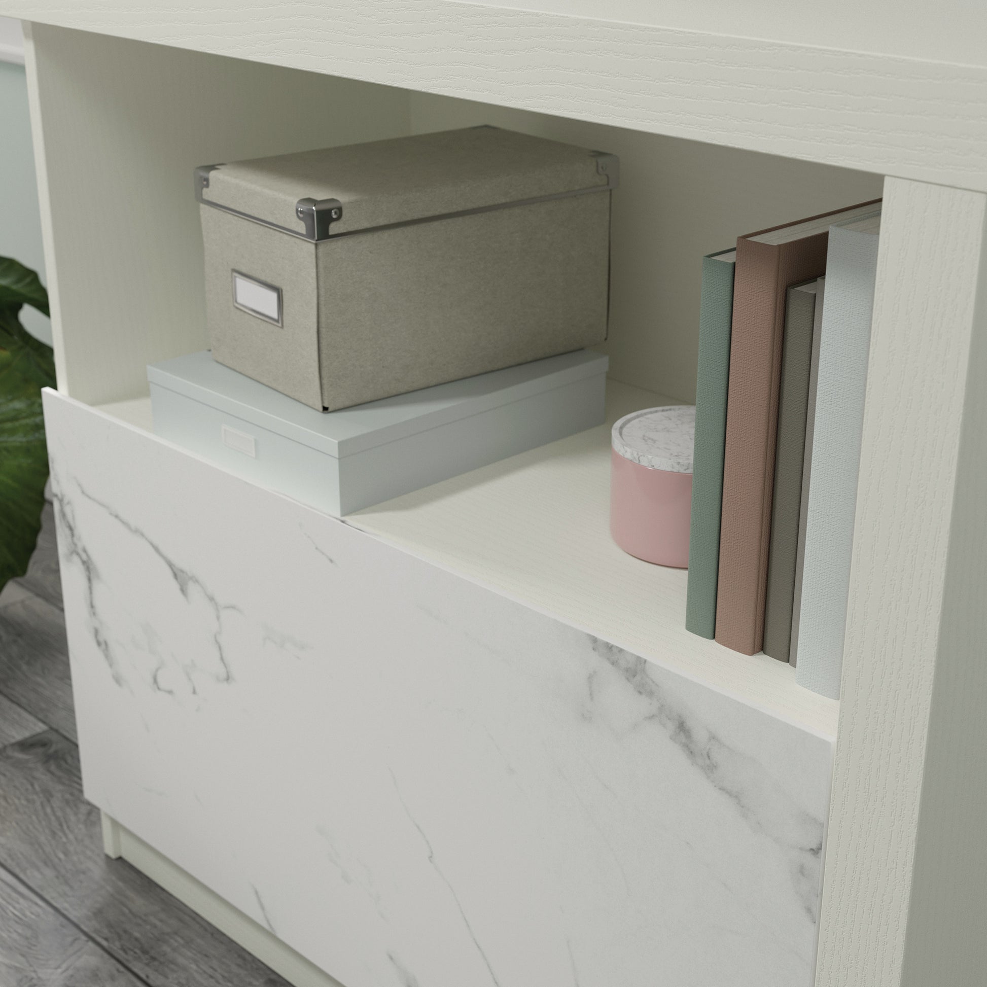 White Filing Cabinet with 1-2 Drawers - Office Storage for Home Office