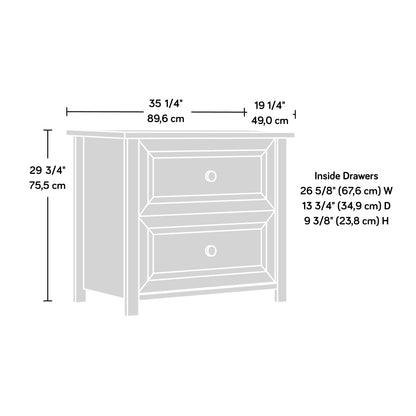Brown Farmhouse Filing Cabinet - 1-2 Drawer Office Storage