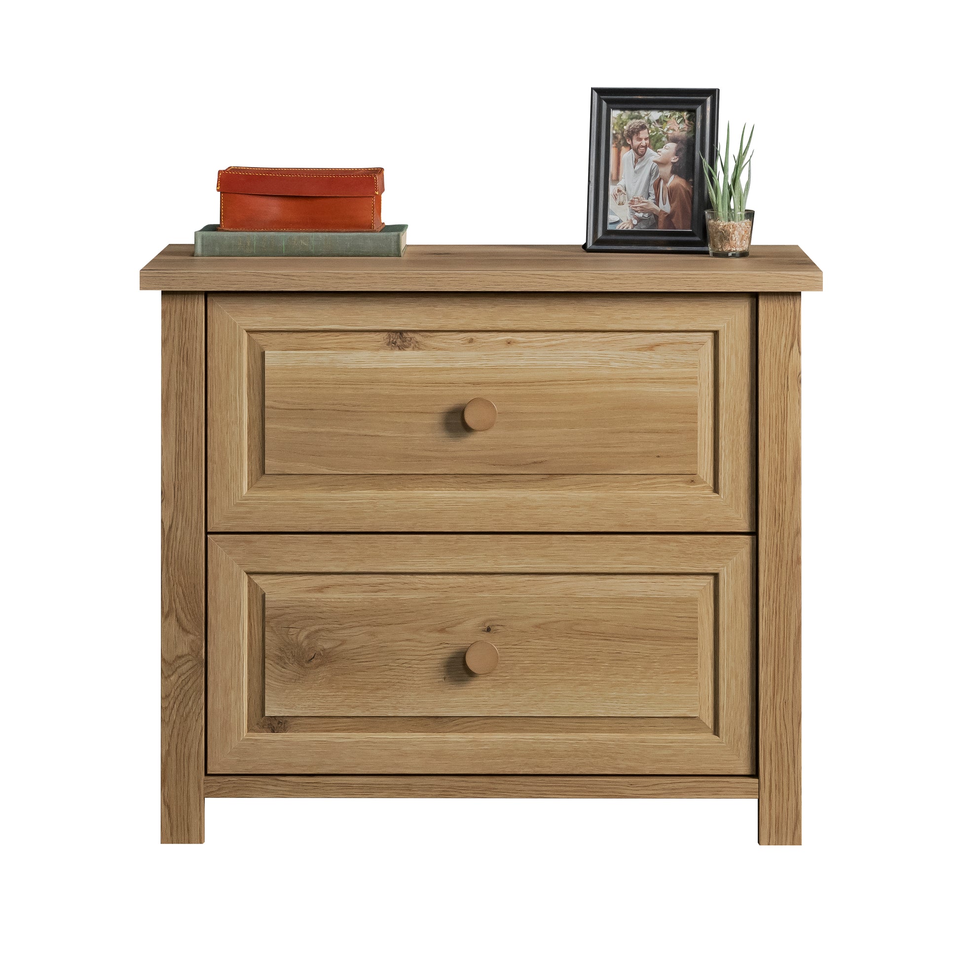 Brown Farmhouse Filing Cabinet - 1-2 Drawer Office Storage