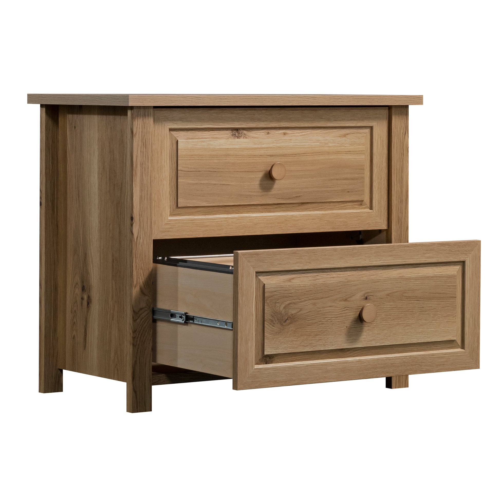 Brown Farmhouse Filing Cabinet - 1-2 Drawer Office Storage