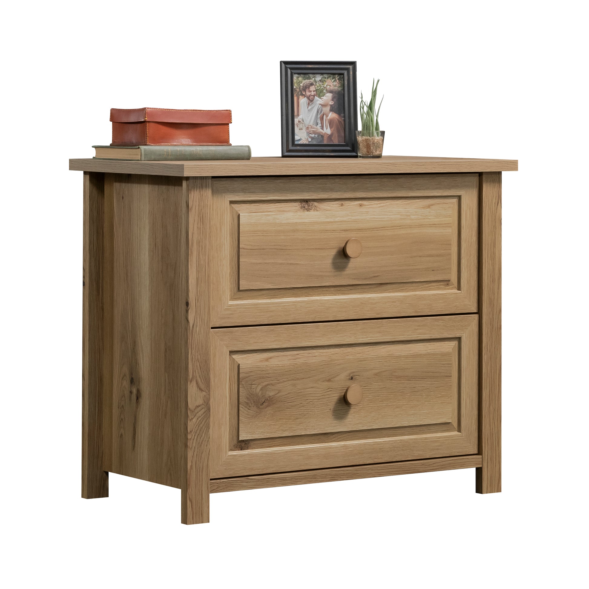 Brown Farmhouse Filing Cabinet - 1-2 Drawer Office Storage