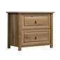 Lateral File with Farmhouse Style, Brown finish
