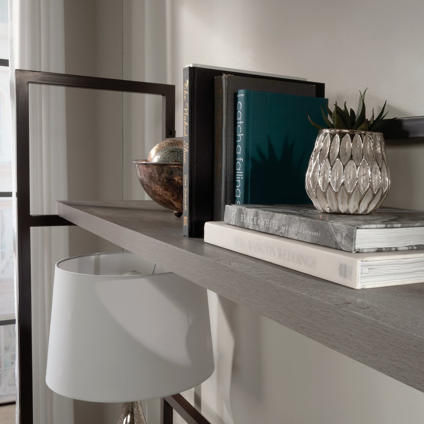 Brown Credenza Hutch - Storage & Display Shelving