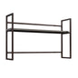 Credenza Hutch with Impact-Resistant Design, Brown finish