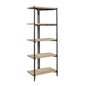 Bookcase with Thick Shelves, Brown finish