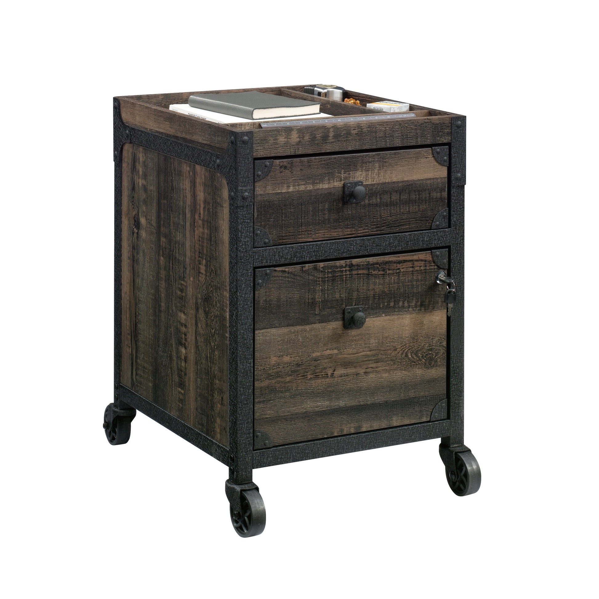 Espresso Mobile File Cabinet - 2 Drawers