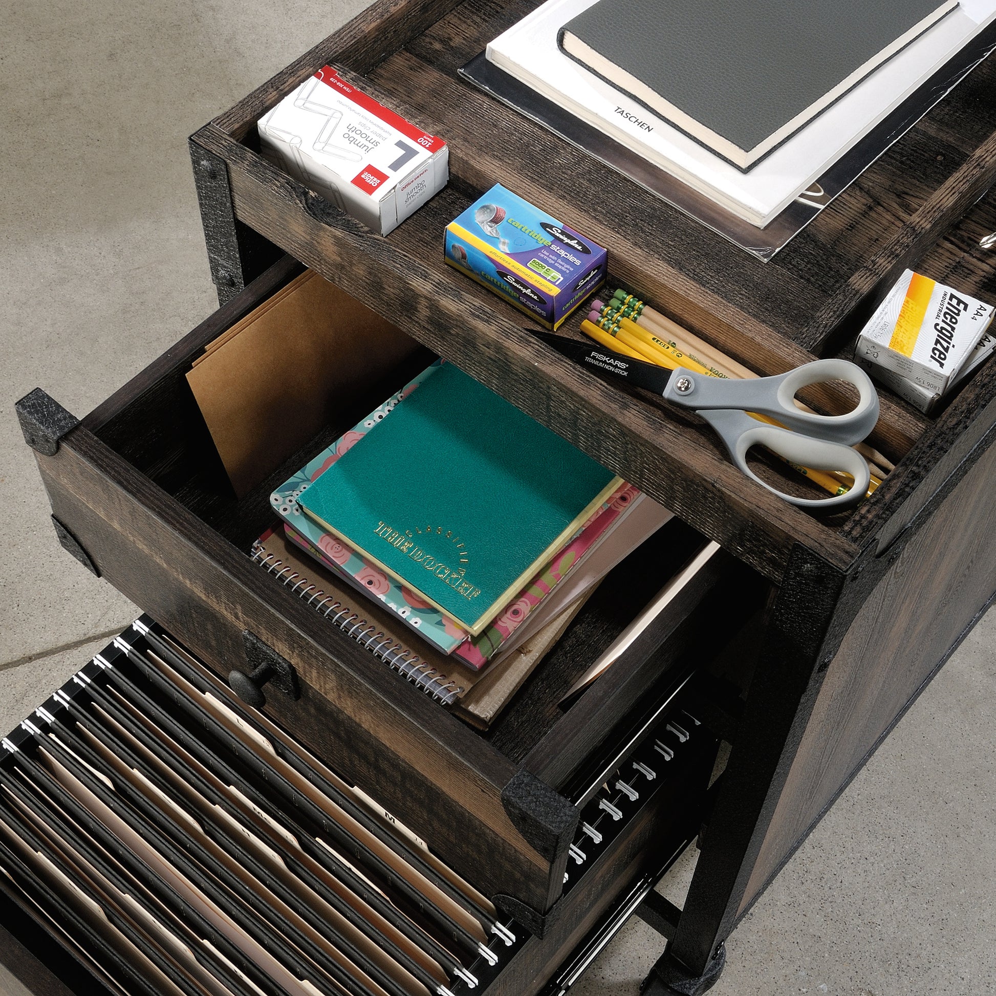 Espresso Mobile File Cabinet - 2 Drawers
