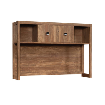 Hutch with Hidden Storage, Brown finish