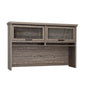 Hutch with Glass Doors, Brown finish