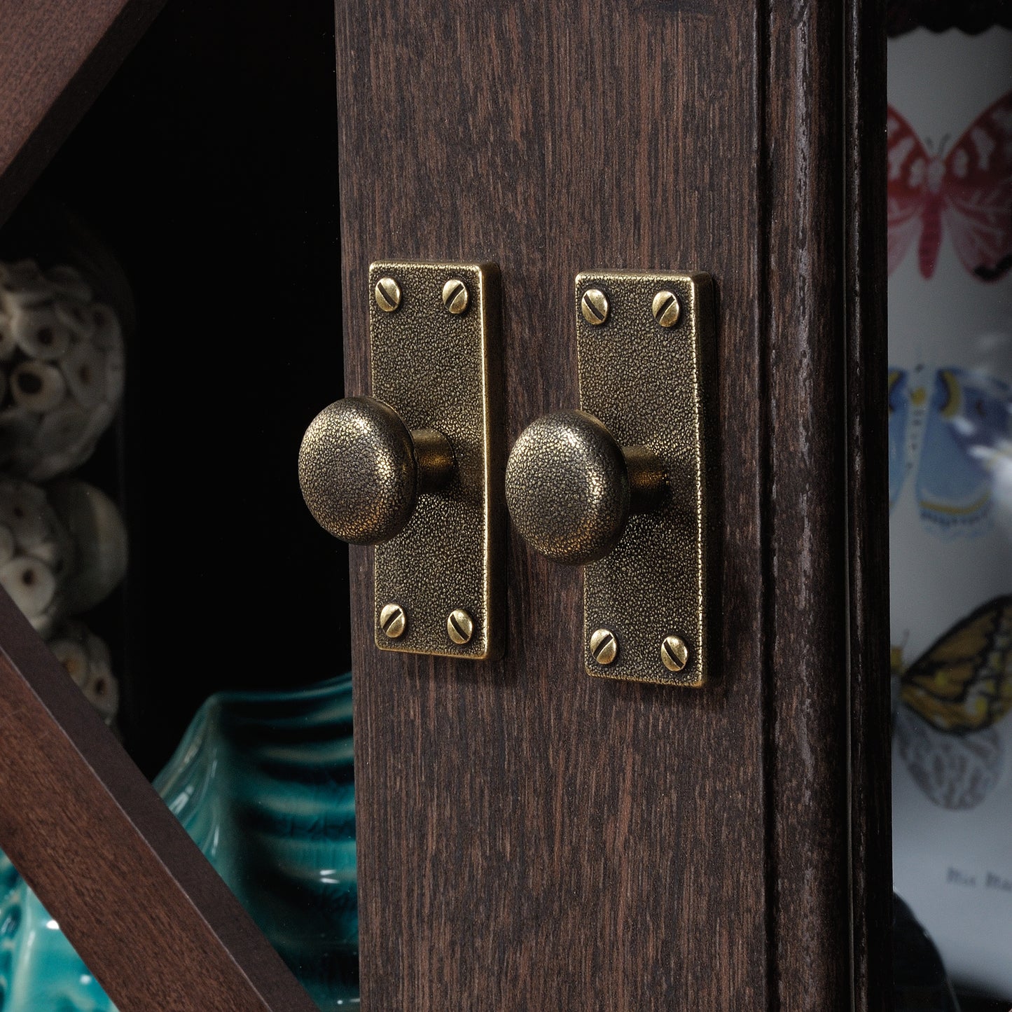 Brown 4 Shelf Hutch - Office Storage Cabinet