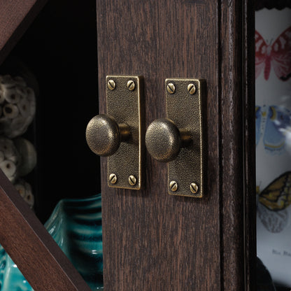 Brown 4 Shelf Hutch - Office Storage Cabinet