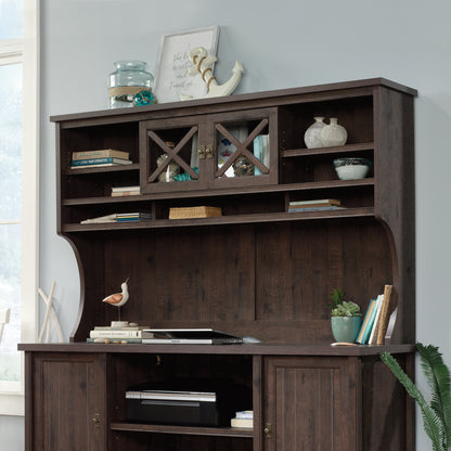 Brown 4 Shelf Hutch - Office Storage Cabinet