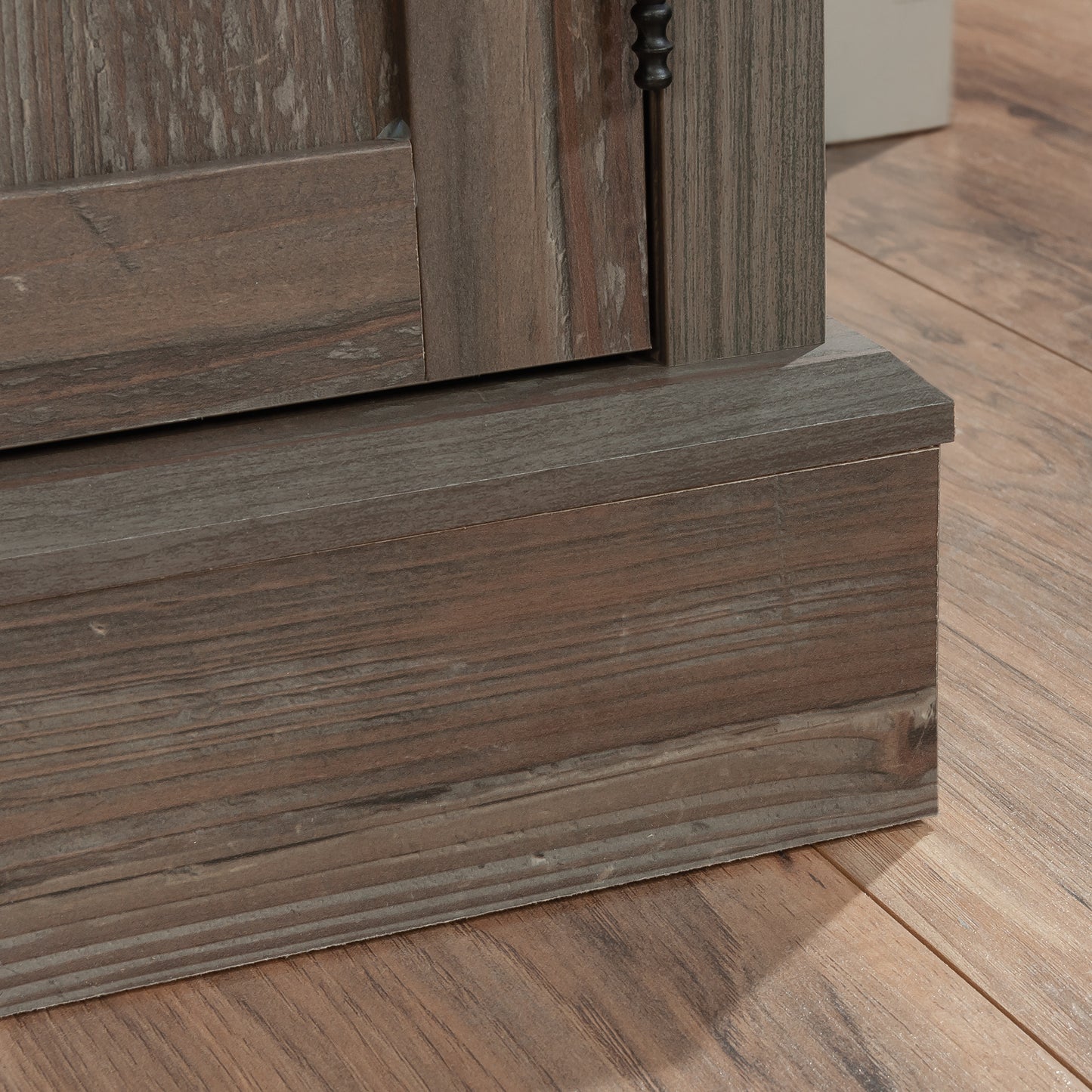 Brown Farmhouse File Credenza with Adjustable Shelves for Office Storage