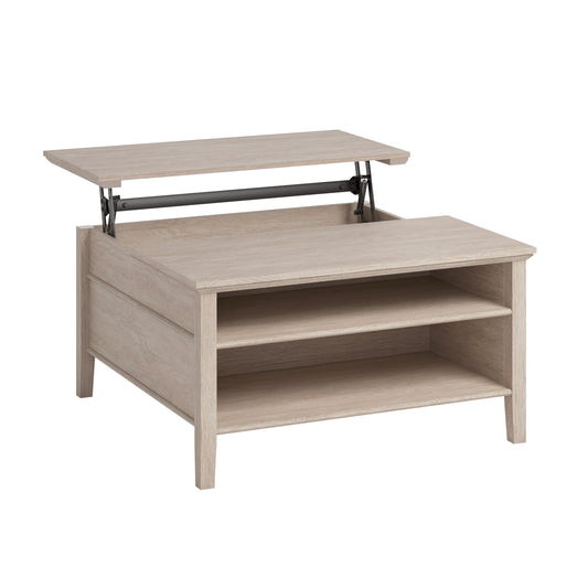 Lift-Top Coffee Table with Spacious Surface, Brown finish