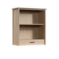 Transitional Library 2-Shelf Hutch, Brown finish