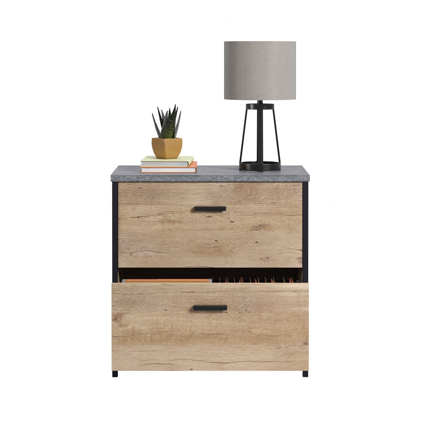 Brown Lateral File Cabinet - 1-2 Drawers