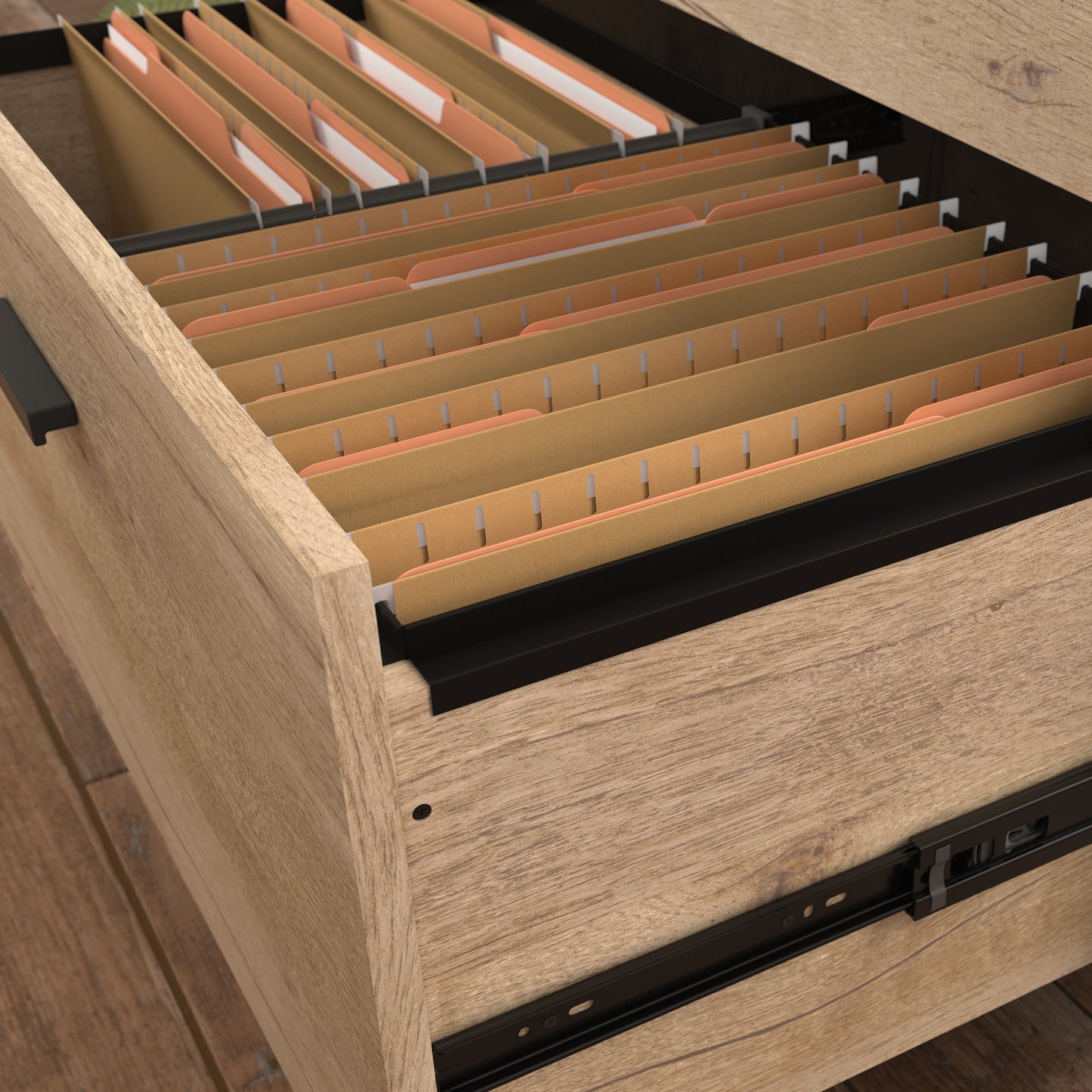 Brown Lateral File Cabinet - 1-2 Drawers