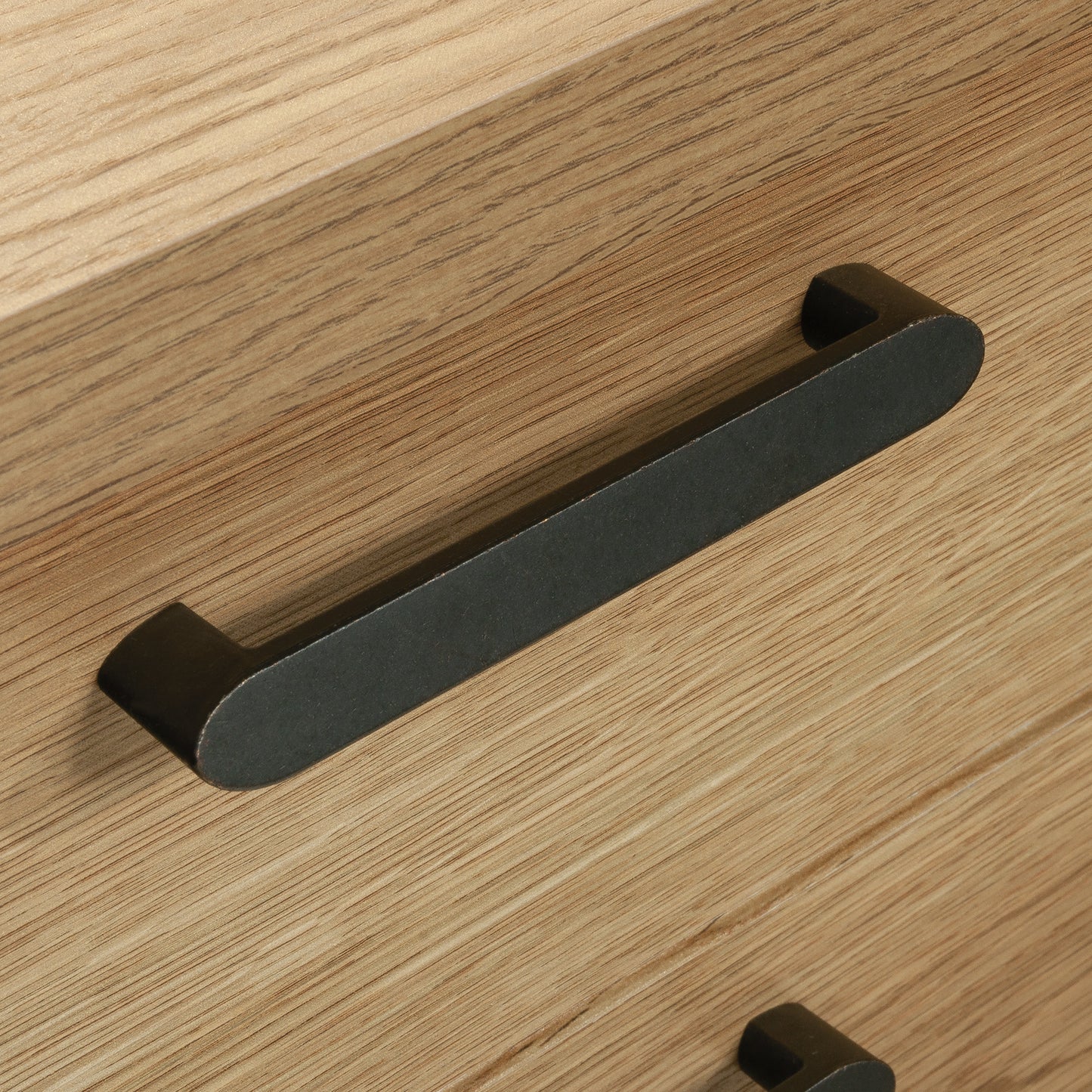 Brown Oak Filing Cabinet - 1-2 Drawer Lateral File