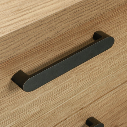 Brown Oak Filing Cabinet - 1-2 Drawer Lateral File
