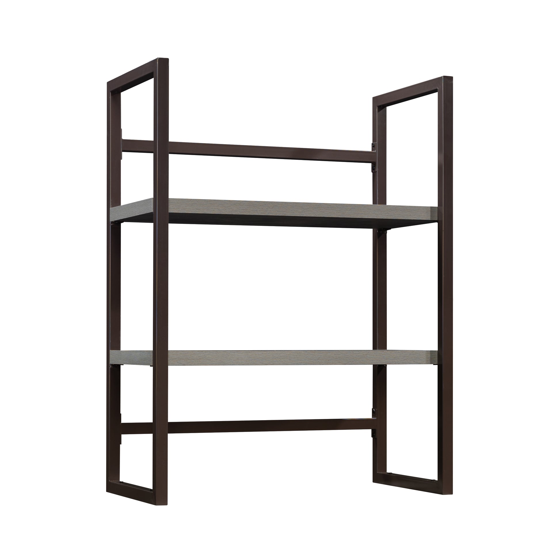 Library Hutch with Modern Design, Brown finish