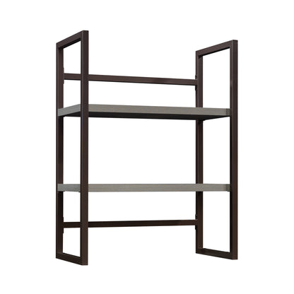 Library Hutch with Modern Design, Brown finish